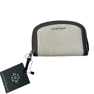 Nanette Lepore Jinnie 28706226 Natural Maple Canvas Zip Around Wallet NWT